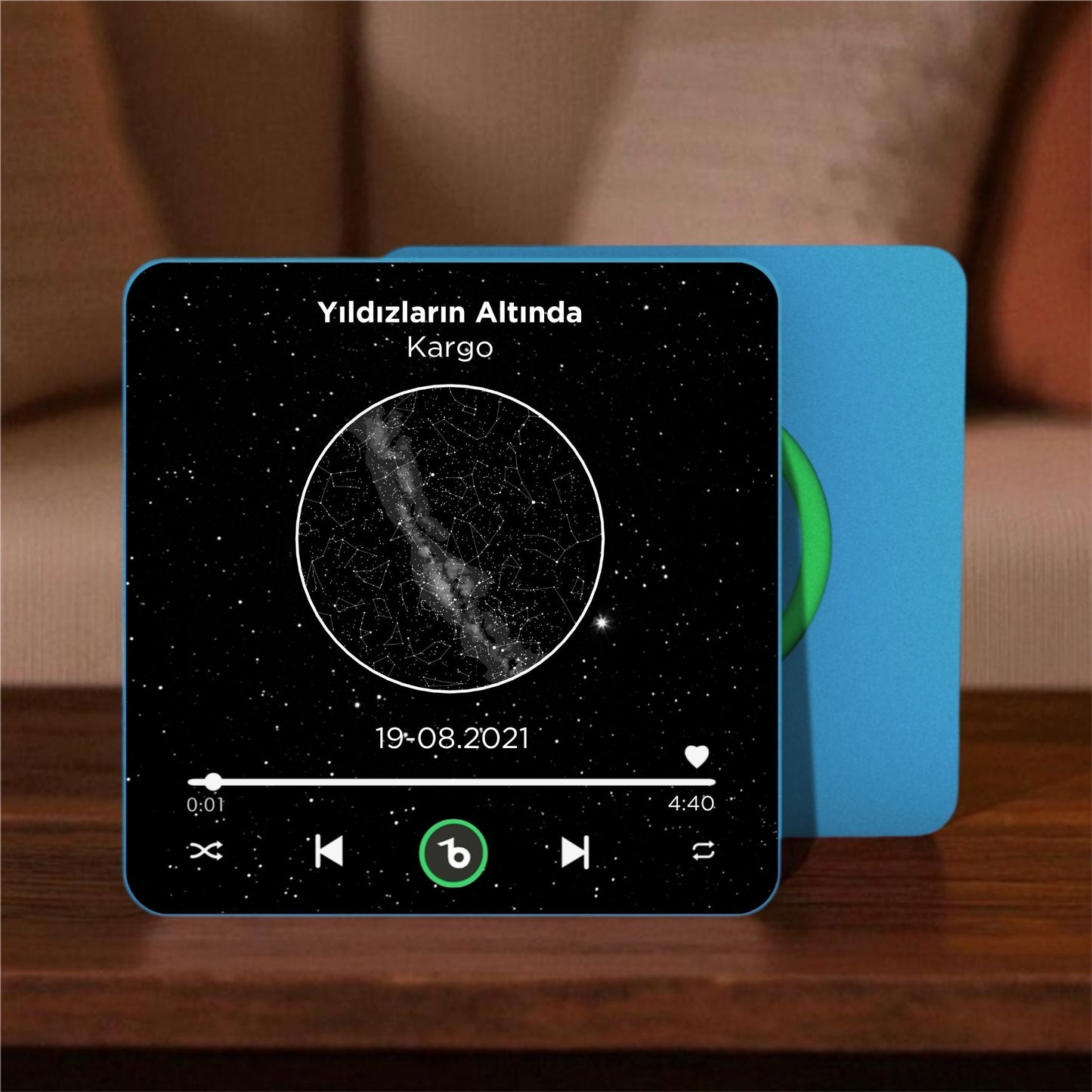 Gökyüzü Haritası DizzyMagnet Kişiye Özel Müzikli Magnet V4.0