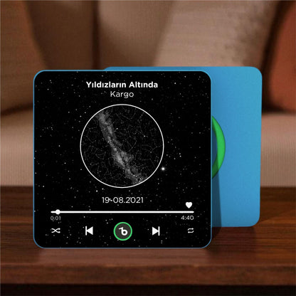 Gökyüzü Haritası DizzyMagnet Kişiye Özel Müzikli Magnet V4.0