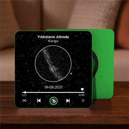 Gökyüzü Haritası DizzyMagnet Kişiye Özel Müzikli Magnet V4.0