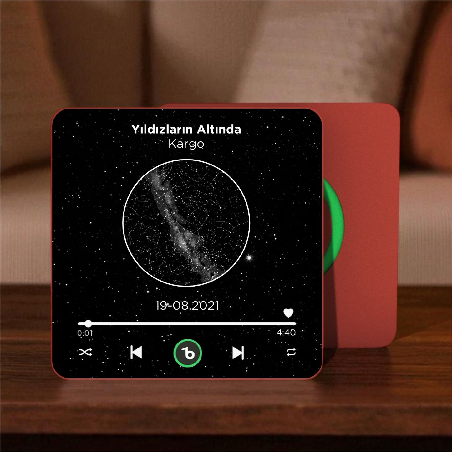 Gökyüzü Haritası DizzyMagnet Kişiye Özel Müzikli Magnet V4.0