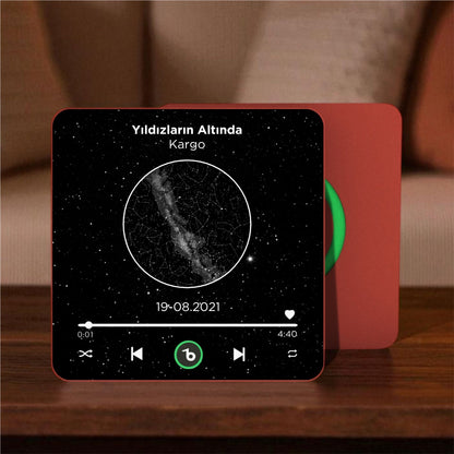 Gökyüzü Haritası DizzyMagnet Kişiye Özel Müzikli Magnet V4.0