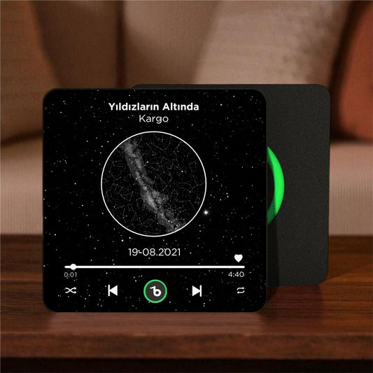 Gökyüzü Haritası DizzyMagnet Kişiye Özel Müzikli Magnet V4.0