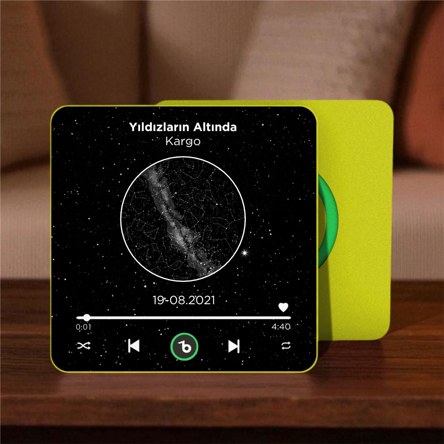 Gökyüzü Haritası DizzyMagnet Kişiye Özel Müzikli Magnet V4.0